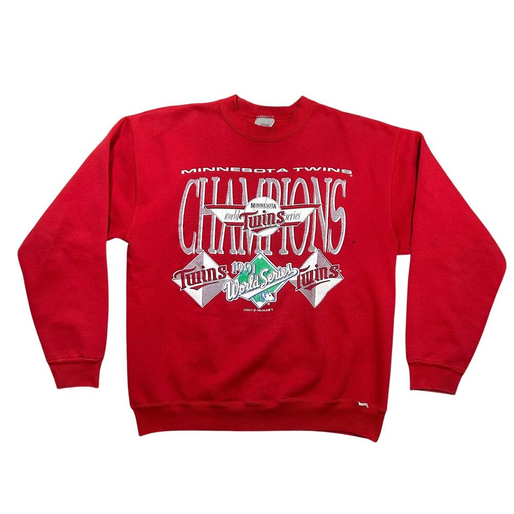 Vintage 90s Minnesota Twins Sweatshirt Mens Large World Series Champions Logo 7